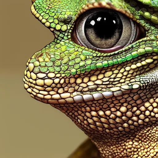 Prompt: a highly detailed portrait of a lizard man with bright scaly skin, 8 k, 4 k, highly detailed, sharp,