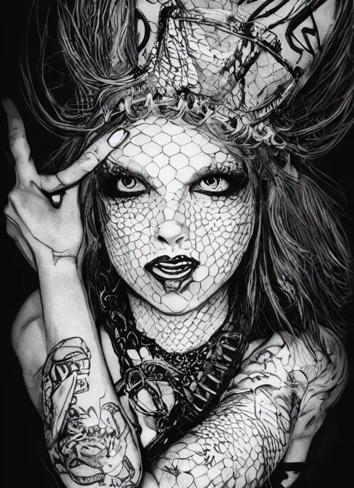 portrait, punk rock alice in wonderland, fishnets, | Stable Diffusion