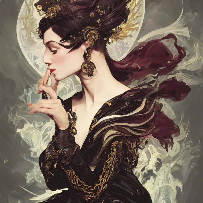 Image similar to photography of charline von heyl, deep focus, d & d, fantasy, intricate, elegant, highly detailed, digital painting, artstation, concept art, matte, sharp focus, illustration, hearthstone, art by artgerm and greg rutkowski and alphonse mucha