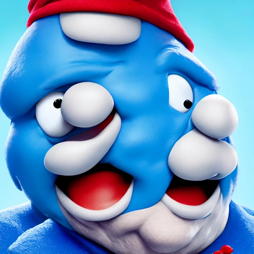 Prompt: danny devito as papa smurf, 8 k,