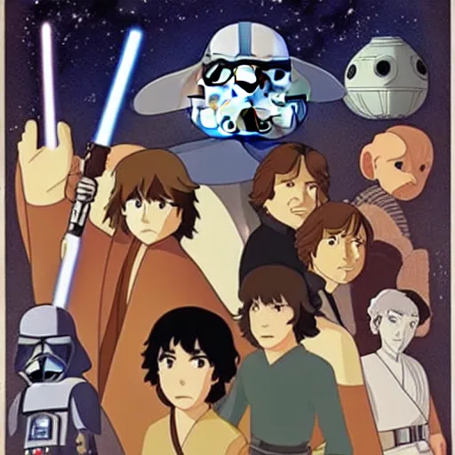 Image similar to Star wars by Studio Ghibli