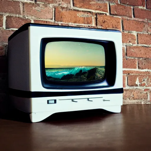 Prompt: a triangle television set, photography,