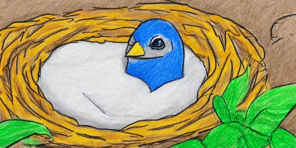 How to Draw Baby Bird in Nest | Teach Drawing for Kids Toddlers Coloring  Page Video - YouTube