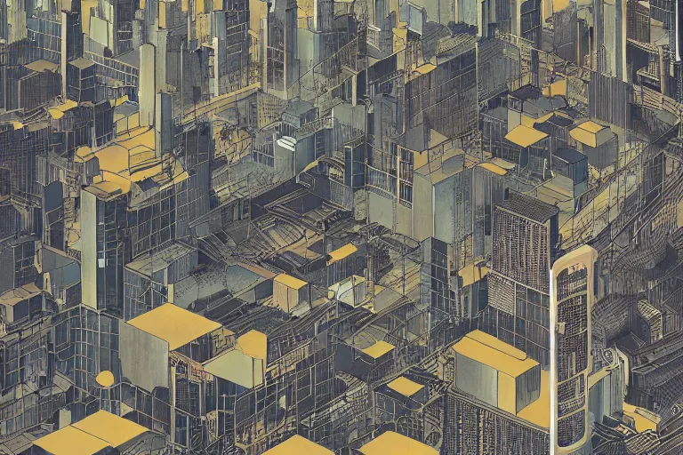 Image similar to exploration of a metropolis by tetsuya fukushima and pariwat anantachina, design illustration, collage