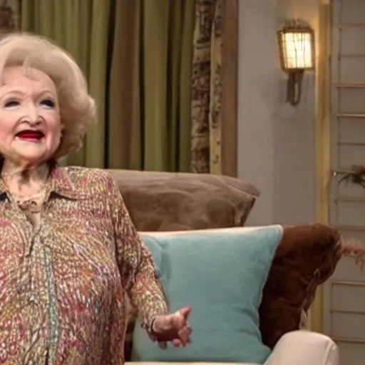 Prompt: betty white in golden girs ( tv )