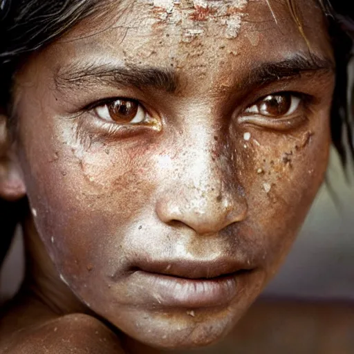 Prompt: a beautiful female's portrait, natural look, skin texture, extremely detailed, by steve mccurry,