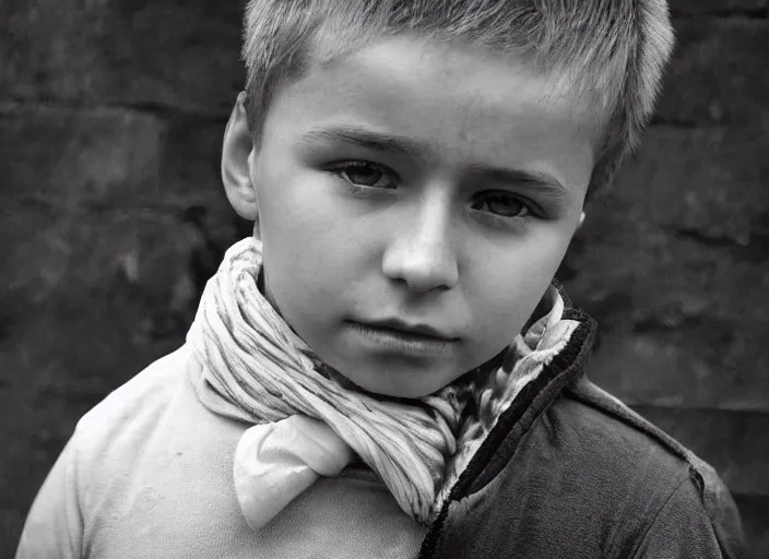 Image similar to professional fine detailed photo portrait of young vladimir zelenskiy from makhachkala, dagestan. kid vladimir zelenskiy in the postsoviet suburbia, iphone photo, instagram, black and white