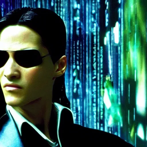 Image similar to The movie matrix as a Japanese anime hyper realistic 4K quality