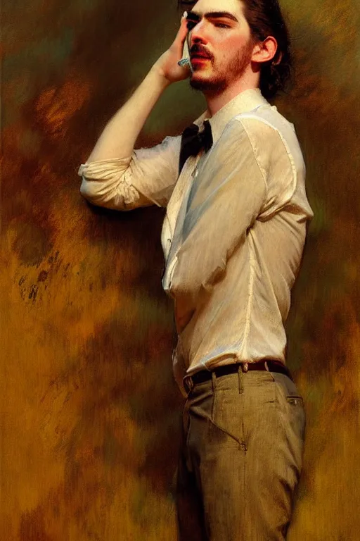 Image similar to hozier, painting by gaston bussiere, craig mullins, j. c. leyendecker, edgar degas