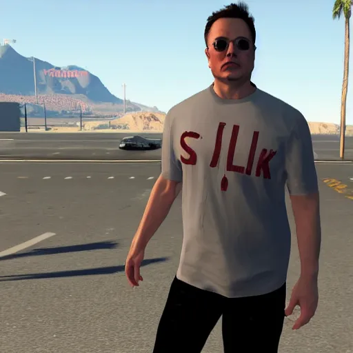 Image similar to Elon Musk GTA V art