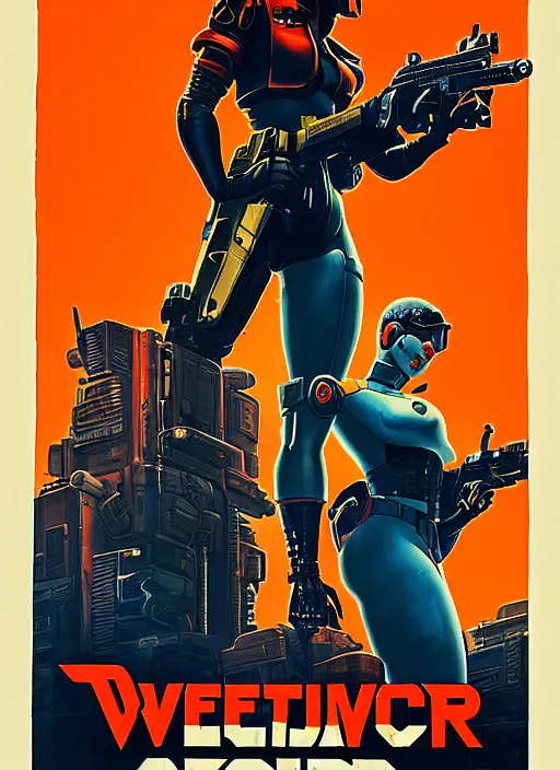 Image similar to american propaganda poster. cyberpunk blackops mercenary. portrait by jean giraud and anton otto fischer and john philip falter and will eisner and gil elvgren and pixar. realistic proportions. character art. science fiction d & d. overwatch, rb 6 s, cyberpunk 2 0 7 7, blade runner 2 0 4 9.