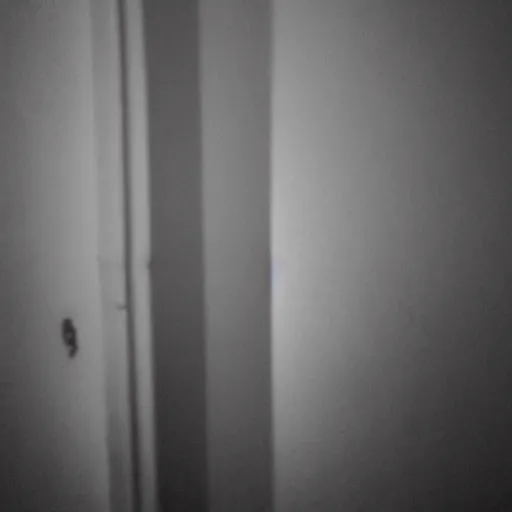 Prompt: insane nightmare, no light, everything is blurred, creepy shadows, someone is peeking out from the corner , very poor quality of photography, 2 mpx quality, grainy picture