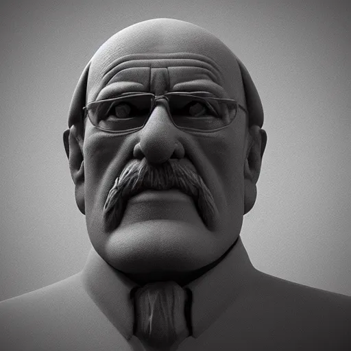 Image similar to 3d sculpture of a old man portrait, octane render, blender, studio lighting