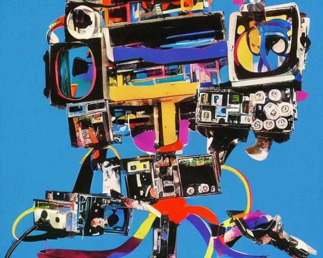 Image similar to artwork by nam june paik