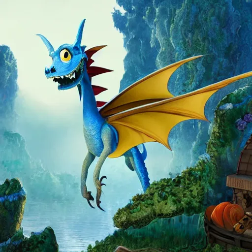 Image similar to a gentleman dragon as a pixar movie, detailed