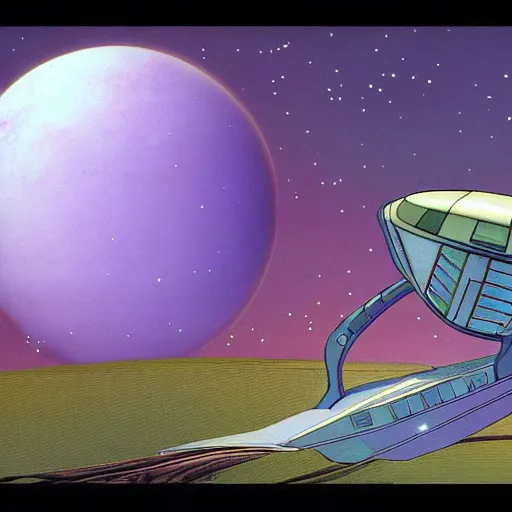 Image similar to spaceship starship outer worlds in FANTASTIC PLANET La planète sauvage animation by René Laloux