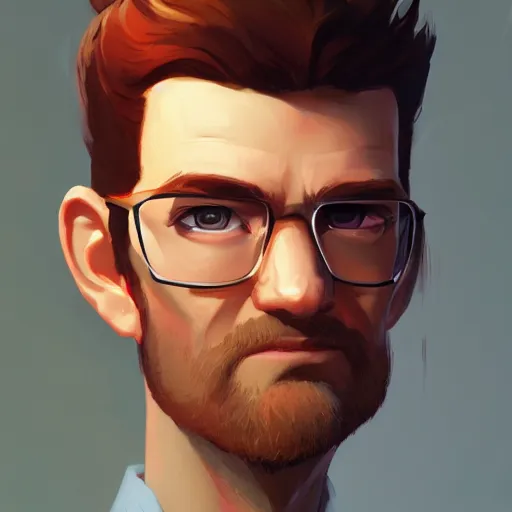 Prompt: portrait of thegrefg, mattepainting concept blizzard pixar maya engine on stylized background splash comics global illumination lighting artstation lois van baarle, ilya kuvshinov, rossdraws