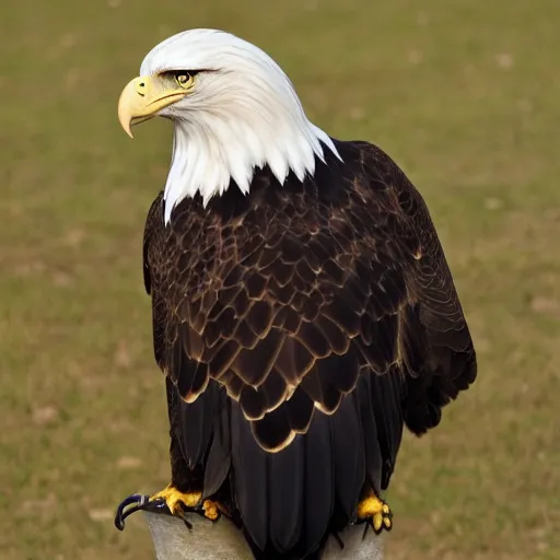 Image similar to eagle, bald, realistic, perched