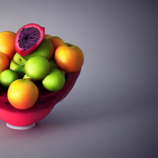Prompt: (a bowl of fruit)!!!!!!!!!, octane render