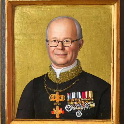 Image similar to medieval painting of carl xvi gustaf