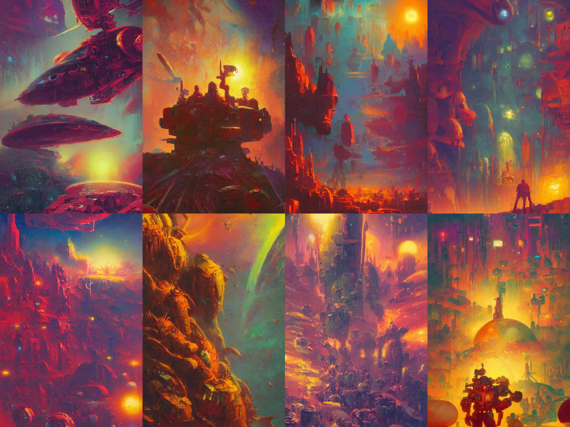 Prompt: closeup of comic cover, artbook cover, by paul lehr, highly detailed,soft lighting, film grain, medium format, 8k resolution, oil on canvas