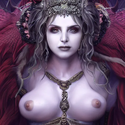 Prompt: photorealistic, highly detailed goddess of demons