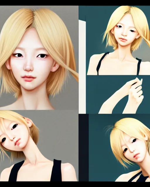 Prompt: portrait of Soo Joo Park as Anime girl cute-fine-face, blonde hair, full body! pretty face, realistic shaded Perfect face, fine details. Anime. realistic shaded lighting by Ilya Kuvshinov Giuseppe Dangelico Pino and Michael Garmash and Rob Rey