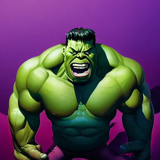 Image similar to face icon stylized minimalist the hulk, loftis, cory behance hd by jesper ejsing, by rhads, makoto shinkai and lois van baarle, ilya kuvshinov, rossdraws global illumination