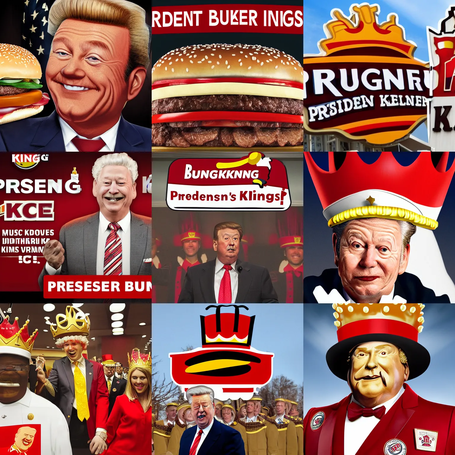 Prompt: president burger king