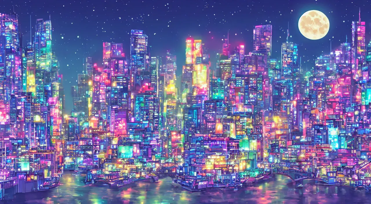 anime city scenery