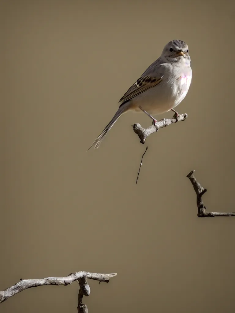 Image similar to single man knows to hear birds sing while in an empty room, delicate