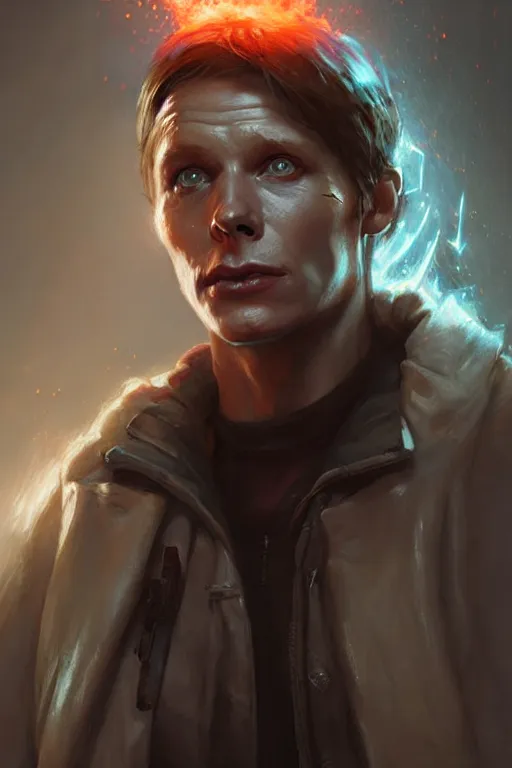 Prompt: character art by bastien lecouffe - deharme, marty mcfly, absolute chad