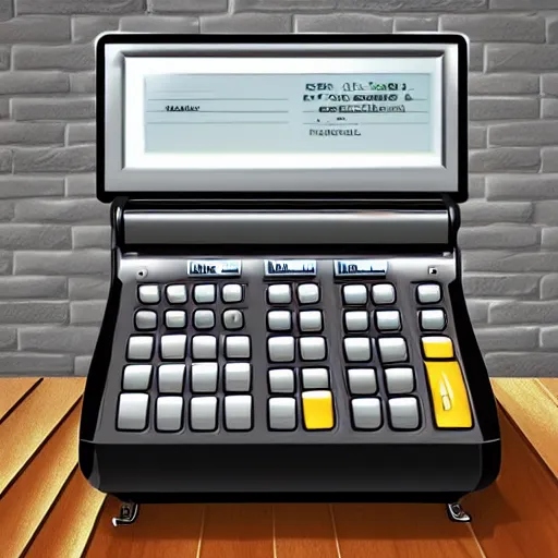 Image similar to award - winning photo. photorealistic national cash register.