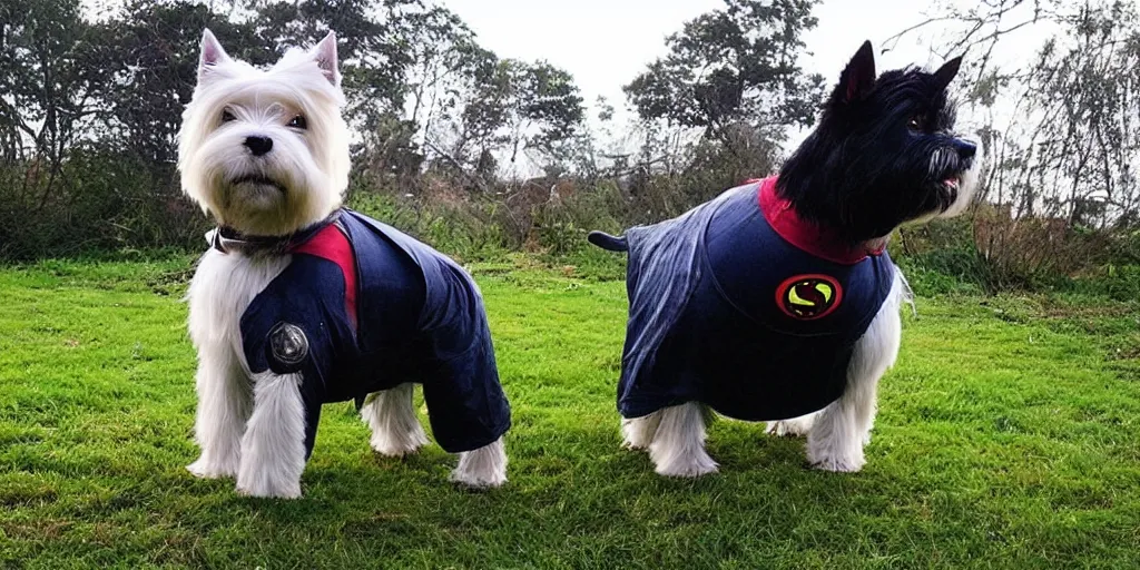 Image similar to “ the superhero west highland terrier : irondog. ”