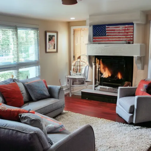 Image similar to the typical american living room from 7 0 th