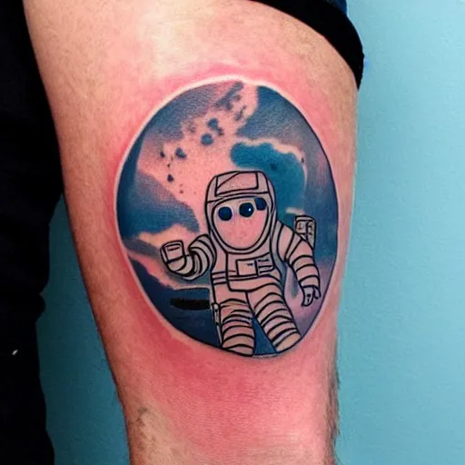 Prompt: astronaut tattoo