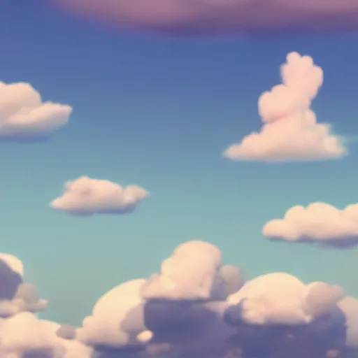 Image similar to an ultra photorealistic and sharp film still of a perfectly round circular white cloud in the sky. wide shot, wes anderson, studio ghibli, pixar and disney animation, octane render, dramatic lighting, award winning photography