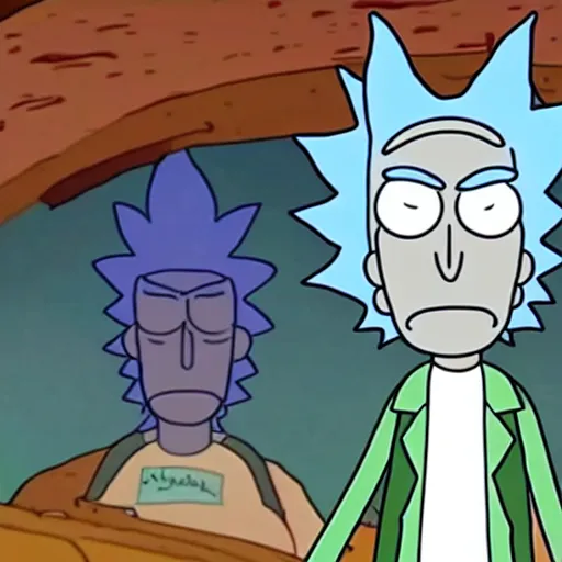 Prompt: rick form rick and morty