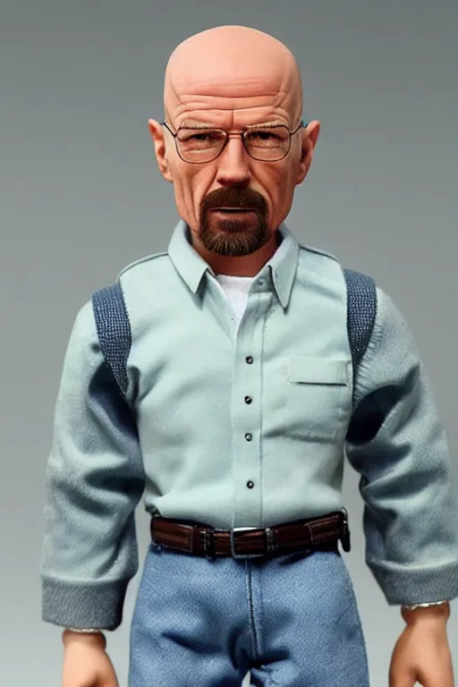 Prompt: walter white barbie doll, photorealistic, highly detailed,