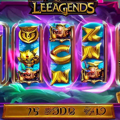 Image similar to league of legends themed slot machine