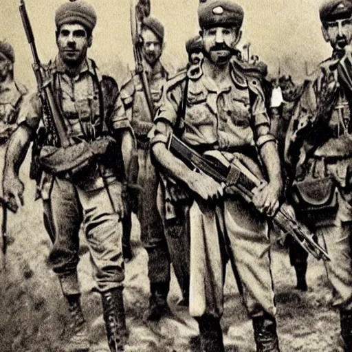 Image similar to a portrait of the iranian army in 1 9 4 5 highly detailed