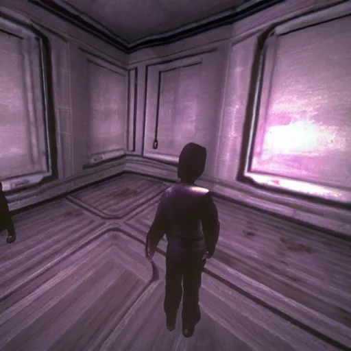 Image similar to screenshot from old psx!!!! playstation 1 game, third person, horror, slitherpunk