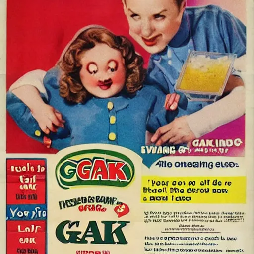 Image similar to advertisement for GAK, GAK advert