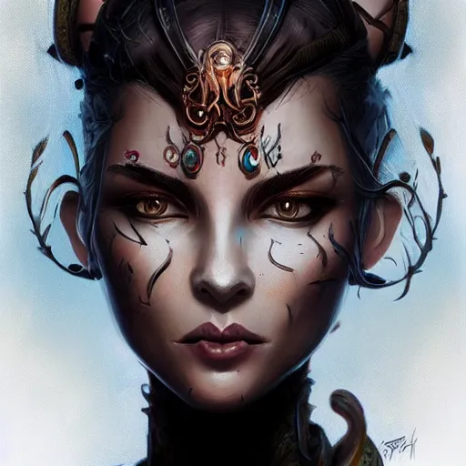 Image similar to scareclaw reichheart, beautiful, determined, detailed portrait, intricate complexity, in the style of artgerm and peter mohrbacher, quixel megascan