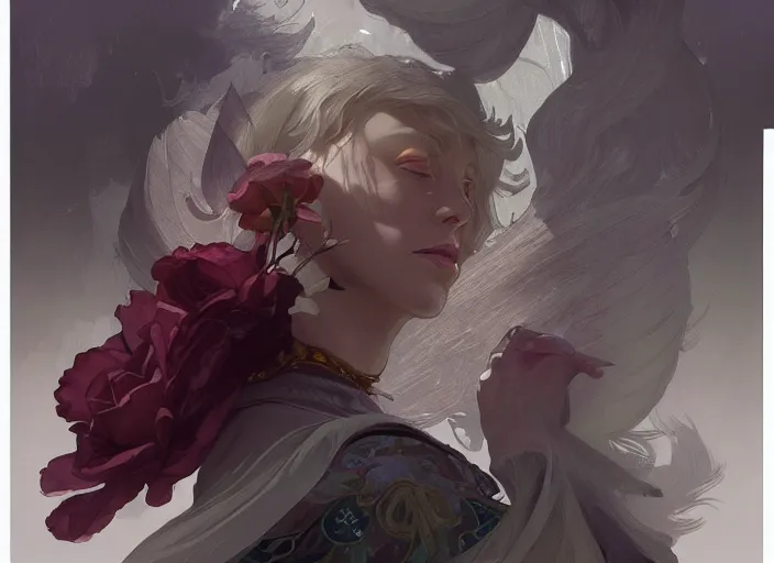 Image similar to photography of rose norman ackroyd, deep focus, d & d and mtg, fantasy, intricate, elegant, highly detailed, digital painting, artstation, concept art, matte, sharp focus, illustration, hearthstone, art by artgerm and greg rutkowski and alphonse mucha