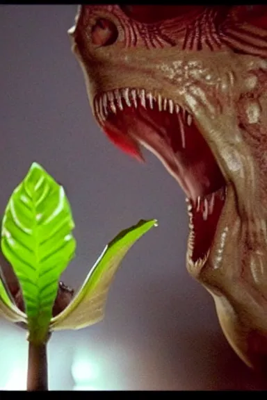 Image similar to very very intricate photorealistic photo of a piranha plant in an episode of game of thrones, photo is in focus with detailed atmospheric lighting, award - winning details