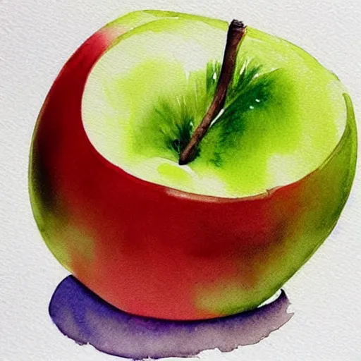 Image similar to apple by ivo jordanov, # artoftheday # watercolours # watercolor _ art # artofvisual # artofinstagram