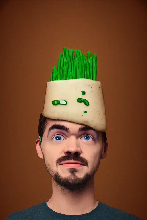 Prompt: 📷 jacksepticeye swimming in soup, made of food, head portrait, dynamic lighting, 4 k