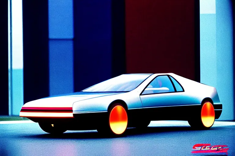Image similar to designed by giorgetto giugiaro stylized poster of a single toyota soarer concept, thick neon lights, ektachrome photograph, volumetric lighting, f 8 aperture, cinematic eastman 5 3 8 4 film