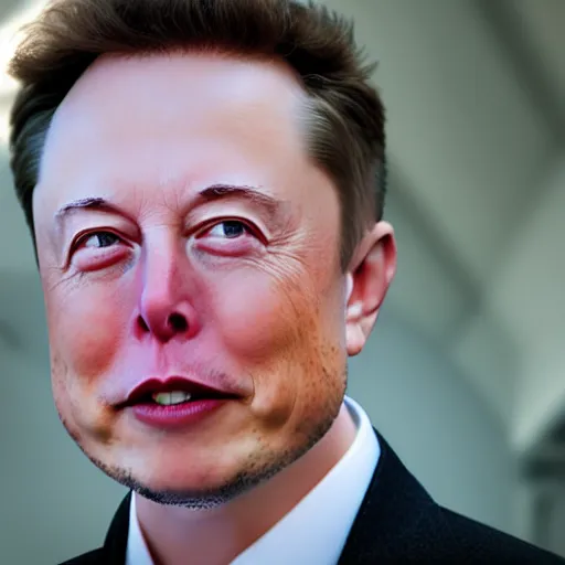 Prompt: dslr photo portrait still of elon musk at age 7 5, 8 5 mm f 1. 8